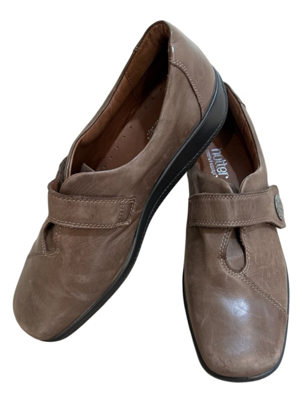 Hotter Comfort Concepts US 10/UK 8 Brown Adjustable Hook & Loop Loafer Shoes - Picture 2 of 10